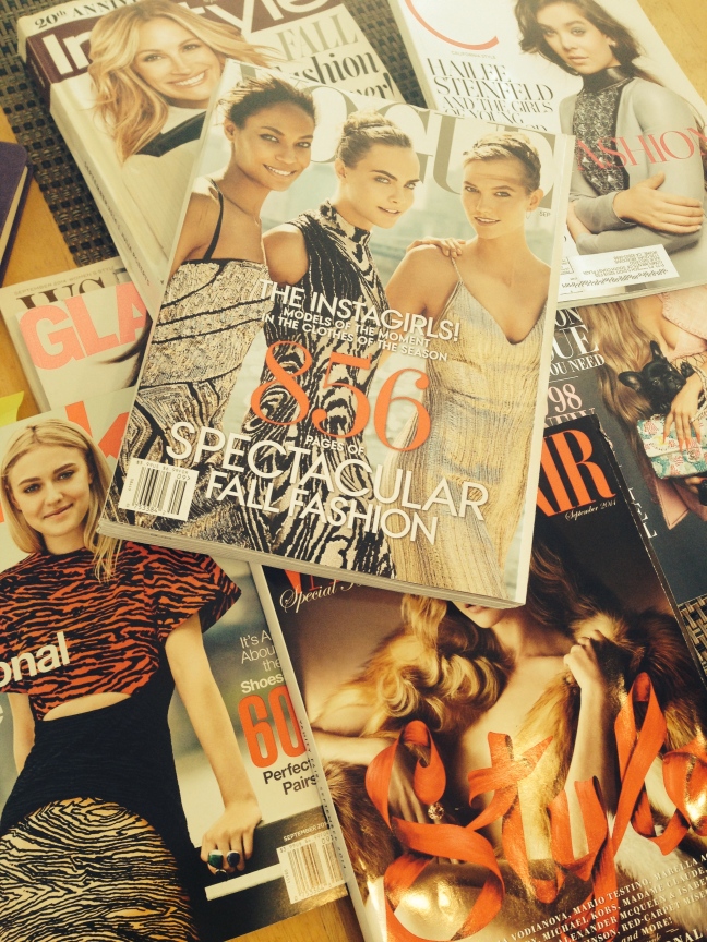 My pile of fashion magazines for Fall 2014